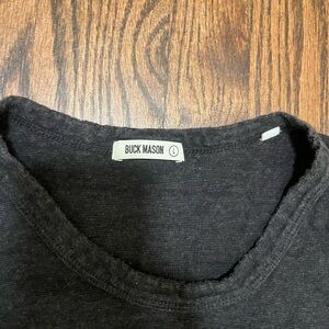 Buck Mason Charcoal Crew Neck T-Shirt